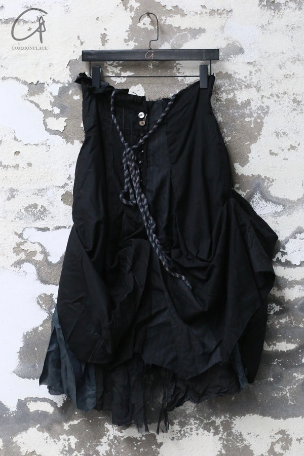 ARCHIVIO J.M.Ribot 24 Autumn/Winter Irregular Skirt Craftsman Italy AJM-AWSK14/PAN-0 Black